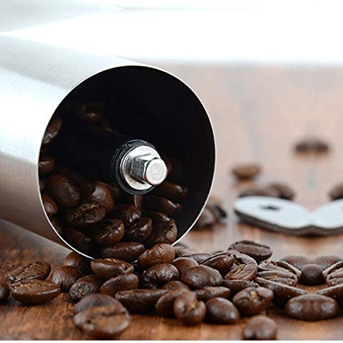 Techson Manuelle Kaffeemühle, Edelstahl Handkurbel Mühle mit verstellbarem Keramik konischem Grat, Reisen Zuhause Büro… – Bild 5