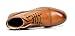 Bruno MARC BERGEN-03 Men's Formal Classic Notched Lace Up Perforated Leather Lined Ankle High Oxford Dress Boots BROWN SIZE 9.5
