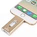 128GB iPhone USB Flash Drive, iOS Memory Stick, iPad External Storage Expansion for iOS Android PC Laptops (Gold)