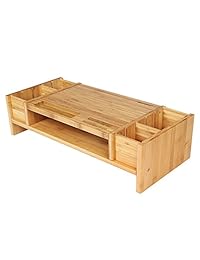 Songmics Soporte de Monitor de bambú   Riser