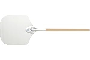 American METALCRAFT, Inc. "3512 35.5"" Aluminum Pizza Peel with 19"" Wood Handle, 12"" x 14"" Medium Blade", Silver