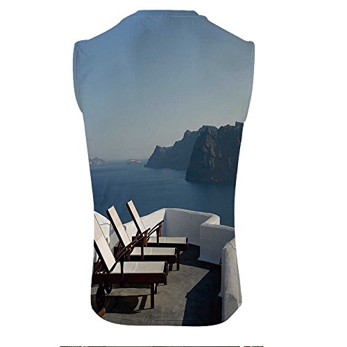 image for iPrint Male Sleeveless Printing Vest Travel Decor Sunlounger at Terrac