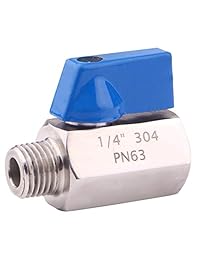 Dernord   Mini válvula de bola de acero inoxidable con rosca NPT