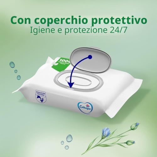 Pure Moist 8x80 - Carta igienica umida usa e getta, senza alcool, pelli sensibili, dermatologicamente testata, confezione da 640 salviettine umidificate e monouso per WC