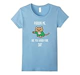 Women's The Hamilton Cat T-shirt Small Baby Blue