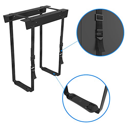 1home Economical CPU Holder Under Desk PC CPU Holder Computer Case Holder Adjustable Straps Computer Tower Mount Bracket