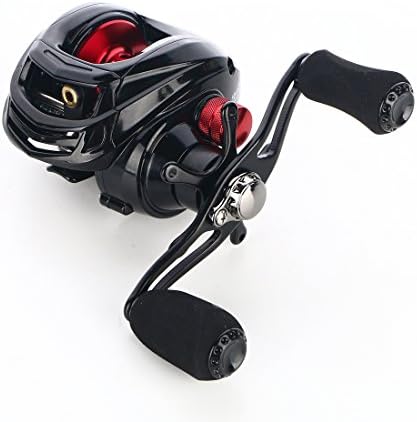 Febway Ultra Smooth Magnetic Brake System Baitcasting Reel 10+1 Ball Bearings Left/Right Handed Bait Casting Fishing Reel (Left Hand)