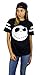 Nightmare Before Christmas Womens Skellington Head Varsity Football Tee Large Black