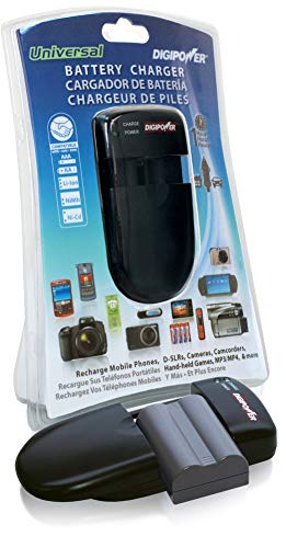 digipower - 1 Hour Universal Battery Charger for Rechargeable Batteries AA AAA Li-ion Ni-MH Ni-Cd - Works for Charging Smartphones, DSLR's, Cameras, Camcorders & Cellphones