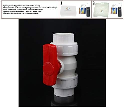 huicouldtool 1pc 20mm 25mm 32mm 40mm 50mm PVC Ball Valve Union Valve PVC Water Pipe Connector Plumbing Hose Fittings Slip Shut Valve,White,40mm