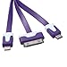 MYBAT 30PIN,8PIN,Micro 3-in-1 Purple Noodle Charging Cable for APPLE The new iPad APPLE iPhone 4S/4 APPLE iPad 2 APPLE iPod touch (4th generation) APPLE iPad APPLE iPhone 3GS/3G APPLE iPod nano (5th generation) APPLE iPod touch (2nd generation) APPLE iPod classic APPLE iPod nano (4th generation) APPLE iPod nano (3rd generation) SAMSUNG M370 SAMSUNG R920 (GALAXY ATTAIN 4G) SAMSUNG I717 (Galaxy Note) SAMSUNG U380 (Brightside) SAMSUNG I847 (Rugby Smart) SAMSUNG R760 (Galaxy S II) SAMSUNG T769 (Gala