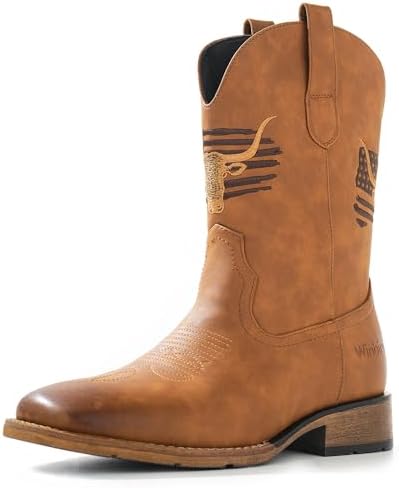 Ausente Pointed Toe Ostrich Leather Western Boots Men\'s‎ Size 7.5 MENS LEATHER COWBOY Pointed Toe Ostrich Faux Avestruz Print  main image 4