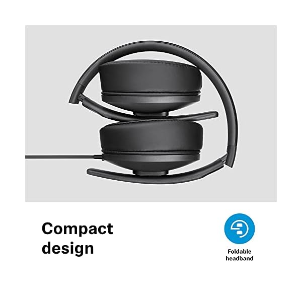 Sennheiser HD 300 Around-Ear Lightweight Foldable Headphones - Black