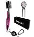 Golf Brush and Club Groove Cleaner Set with Divot Tool, Ball Marker, Groove Sharpener, 2 Ft Retractable Zip-line Aluminum Carabiner, Lightweight, Ergonomic Design, Attaches Golf Bags