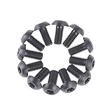 Wanyifa 12Pcs Ti Titanium Bolts Torx M5x10 Bicycle Bike Disc Brake Cycle Rotor Screws Gr5