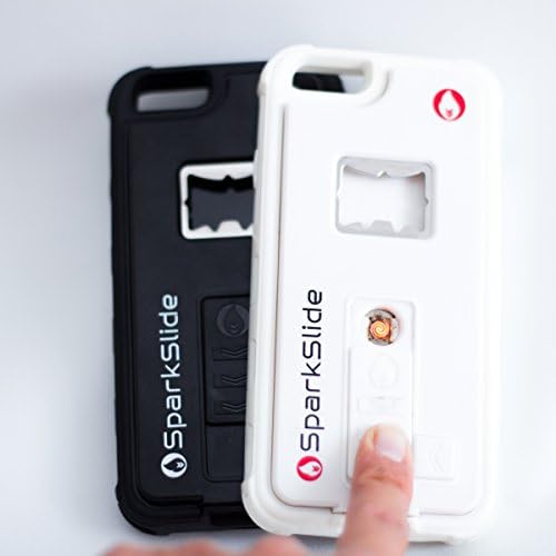 The Original / Highest Quality Coiled Plate Lighter &amp; Steel Bottle Opener - 6S+ Polycarbonate Case (Assembled in America) (SIX MONTH WARRANTY) (White)