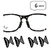 AM Landen 6 Pairs 2.5mm Black Non-Slip Silicone Stick on Nose Pads for Eyeglass Nose pad