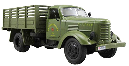 NuoYa001 New 1:32 Army Green Jiefang military truck Diecast Car Model with light&sound Back