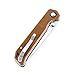KIZER Knives Pocket Knife with Clip Brown G10 Handles Material EDC Folding Knife, Begleiter V4458A4