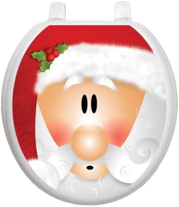 Santa Claus Christmas Toilet Tattoo TT-X630-R Roud Winter Snow Holiday Reindeer
