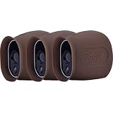 Silicone Skins for Arlo HD Smart Security Wire-Free Cameras (3 Pack, Dark Brown)