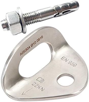 Amber Sporting Goods Anchor Plate Rock Climbing Bolt Hanger for Mountaineer Tree Arborist (Set of 3), 12mm