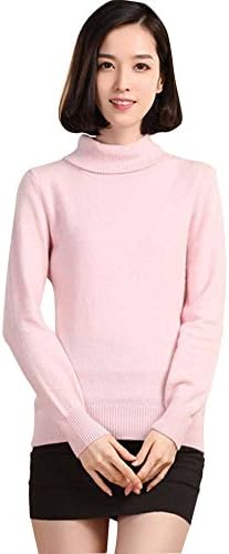 Wome's Cashmere Sweater Pullover High Collar Turtleneck Solid Color Basic Long Sleeve Sweater Tops Blouse