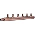 SharkBite 6 Port Closed Crimp Copper Multi-Port Tee, Plumbing Fittings, PEX Pipe, PE-RT, 22787