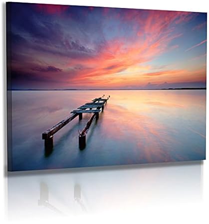 Fotoatelier Dirk Haas Premium Acrylglasbild XXL - Natur - Landschaft - Italien - Bild - Meer - Steg - Sonnenuntergang - Welln