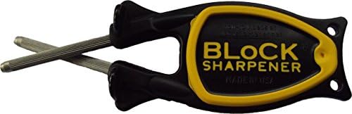 Block knife Sharpener and Honer (Black with yellow)