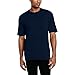 100% Merino Wool Men's Lightweight T-Shirt - Crew Neck Short Sleeve Shirt - Navy - Large