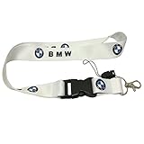 Coloryard 1pcs White Color USA Ship New Quick Release Neck Strap Lanyard Keychain Keyring Car Keys House Keys ID Badges Card for BMW Design
