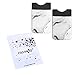 Cosmos Pack of 2 Back Self Adhesive ID Credit Card Pocket Wallet Pouch Sleeve Holder for Cellphone (White Marble Pattern)