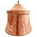 Mandalina Magic Copper Kitchen Canister with lid – Handmade, Medium 2 quart Hammered Metal Jar, Tin, Urn for Cookie Storage, Coffee, Tea, Sugar, Biscuits, Flour, Snacks, Garlic, Candy, Dog Treats