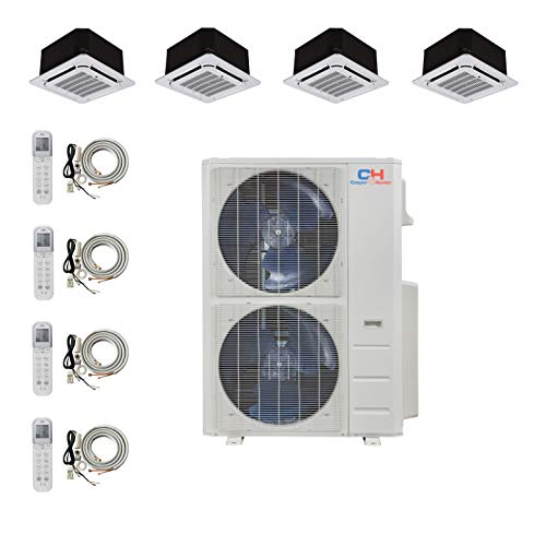 Quad 4 Zone Ductless Mini Split Ceiling Cassette