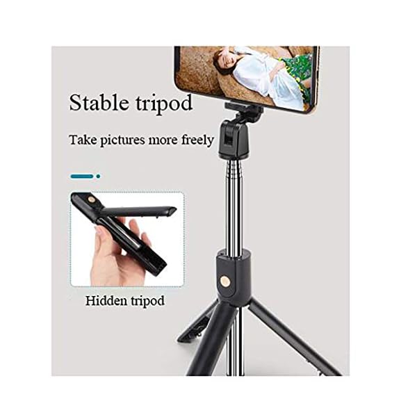 Selfie Stick Bluetooth Aluminium All-in-one Ausziehbares Selfie Stick Stativ Mit Kabelloser Fernbedienung Geeignet Für… – Bild 5