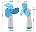 Mini Handheld Fan Personal Portable Cooling Fan Battery Operated Fan Sponge Blade Electric Fan for Home Outdoor and Travel (Blue)