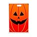 Jack-O-Lantern Orange Pumpkin Face Halloween Trick or Treat Plastic Candy Bags for Party Favors, Snacks, Decoration, Children Arts & Crafts, Event Supplies (50 Bags)