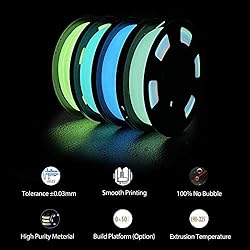 3D Printer Filament Bundle, Glow in The Dark