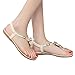 Fashion Brand Best Show Women's Summer Style Elastic T-strap Bohemia Beaded Owl Flat Sandals (8 B(M) US, Beige)