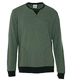 Calvin Klein Black Mens French Terry Crewneck Pocket Sweater