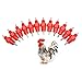 OOOUSE 10 Pack Fowl Water Nipple Drinker Chicken Feeder Poultry Hen Screw In Style,Red