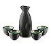 Happy Sales, Perfect 5 pc Japanese Design Ceramic Sake set, Tokkuri 10 fl oz Bottle with Four Sake Ochoko Cups 2 fl oz