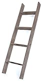 BarnwoodUSA Rustic 4 Foot Bookcase Ladder – 100% Reclaimed Wood, Brown