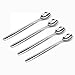 Bruntmor Crux 18/10 Stainless Steel Spoons Silverware Coffee Stirrers | Long Handle Espresso accessories | Iced Coffee,Tea Spoon Bar Tools | Set Of 8 Silver Finish | Bar Accessories For Home Bar