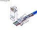 RJ45 8P8C CAT6 Connectors - End Pass Through Ethernet RJ-45 Gold Plated Network Cable Clamshell, Connector One-Piece High Performance RJ45 Modular Plug (Cat6 100 Pcs)