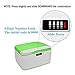 34-Quart/32L Locking Storage Box with Lid Combination Multifunctional Under-bed Security Child Proof Container Movable Sturdy Organizer Bin for Home, Car, Dormitory, Medicine