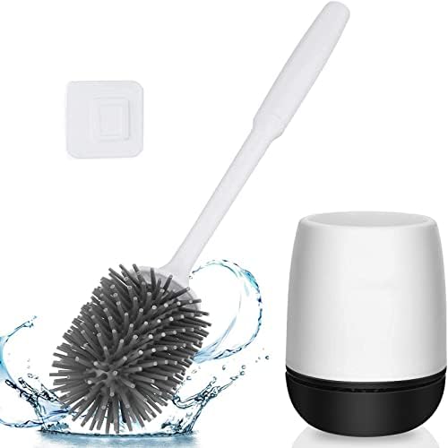 YYjop Toilet Brush,Cleaning Brush With Clean Silicone Bristles, Rubber