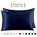 Yanibest Pillow Cases 2 Pack 100 Mulberry Silk Pillowcase for Hair and Skin with Hidden Zipper