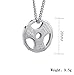 WaMLFac Mens Fashion Stainless Steel Fitness Gym Dumbbell Weight Plate Barbell Chain Pendant Necklace